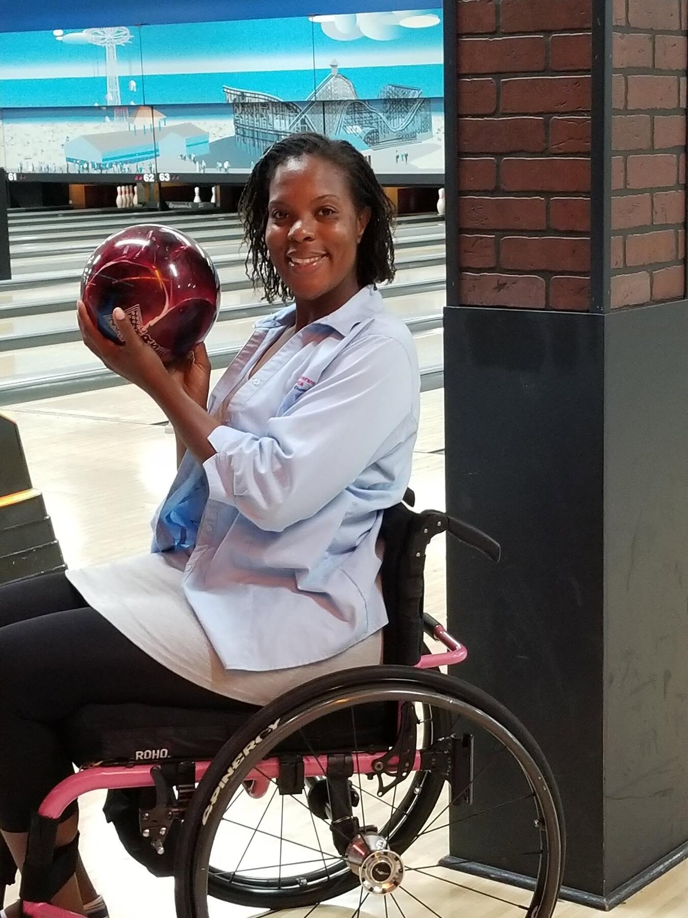 PVACF adaptive bowling participant