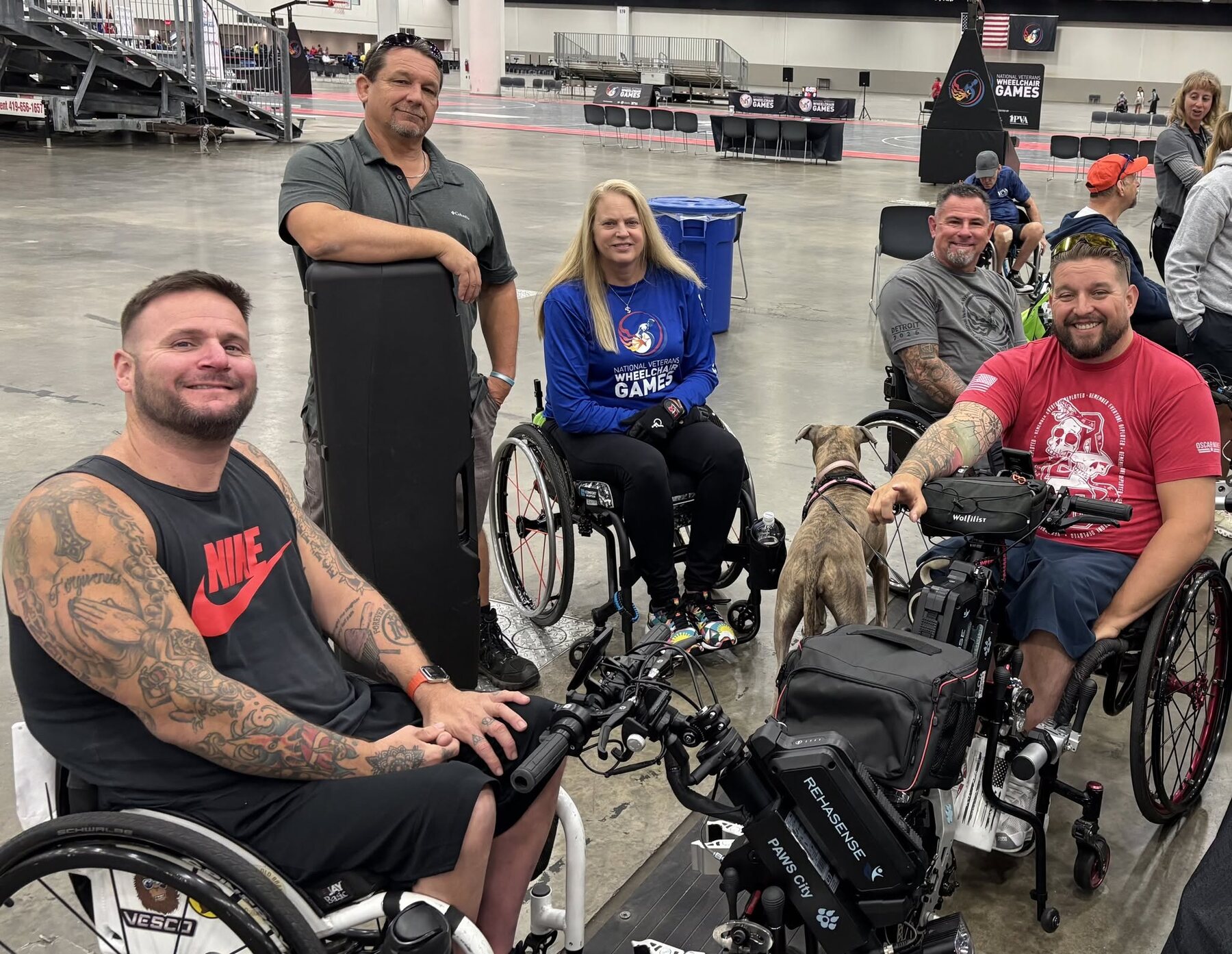 PVACF athletes and supporters at an adaptive sports event